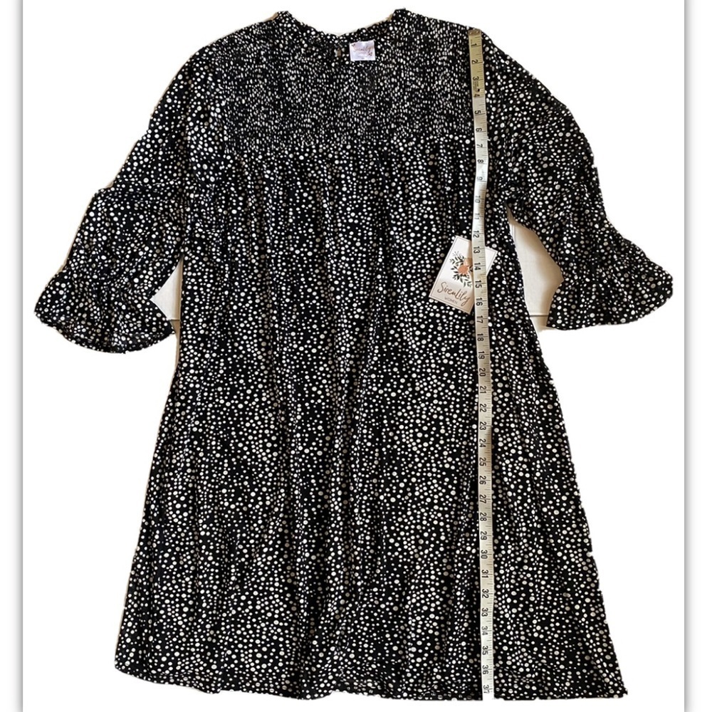 Siren Lily Black & White Polka Dot Stretch Dress. NWT Size 3X Workwear Boho - Picture 11 of 11